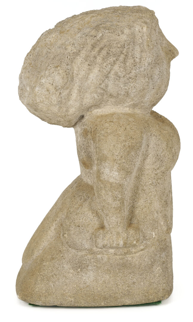 Lot 185: William Edmondson Sculpture, Lady with a Bustle