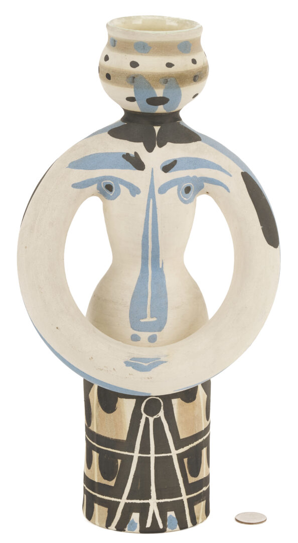 Lot 376: Picasso Madoura Ceramic Femme Lamp