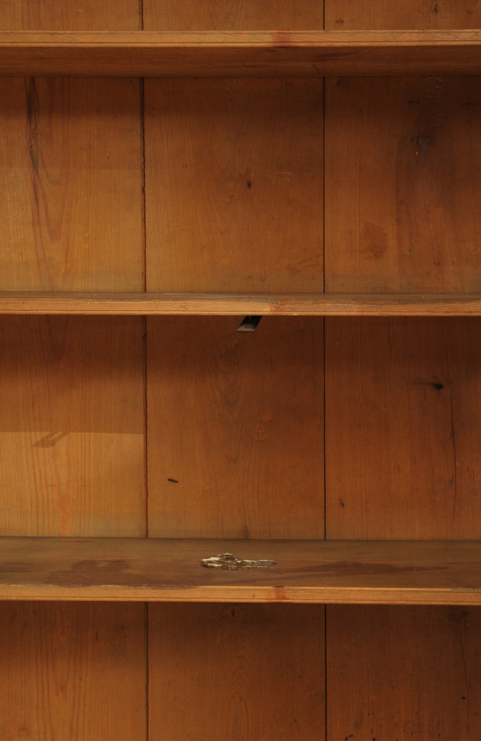 Lot 106: Virginia Frye-Martin school Bookcase on Bureau