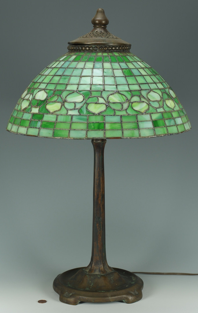 Lot 127: Tiffany Studios Acorn Bronze Lamp