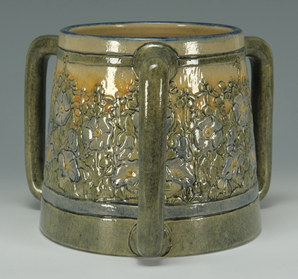 Lot 129: Newcomb Art Pottery Loving Cup by Leona Nicholson