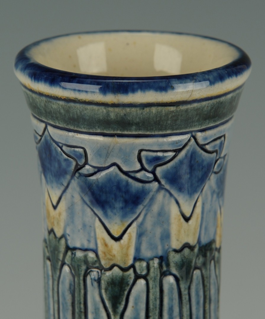 Lot 130: Newcomb Art Pottery Vase by Leona Nicholson