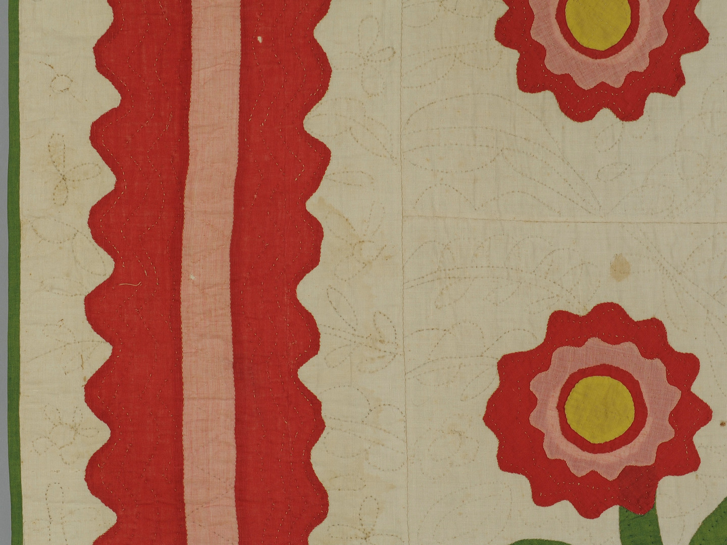 Lot 147: 19th C. Middle TN Quilt, California Rose Pattern