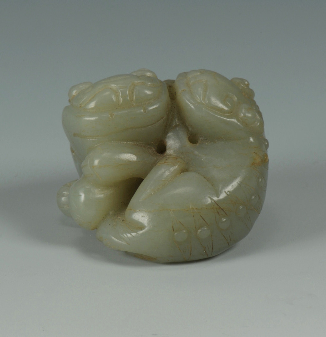Lot 14: Chinese Jade Carving of Dogs