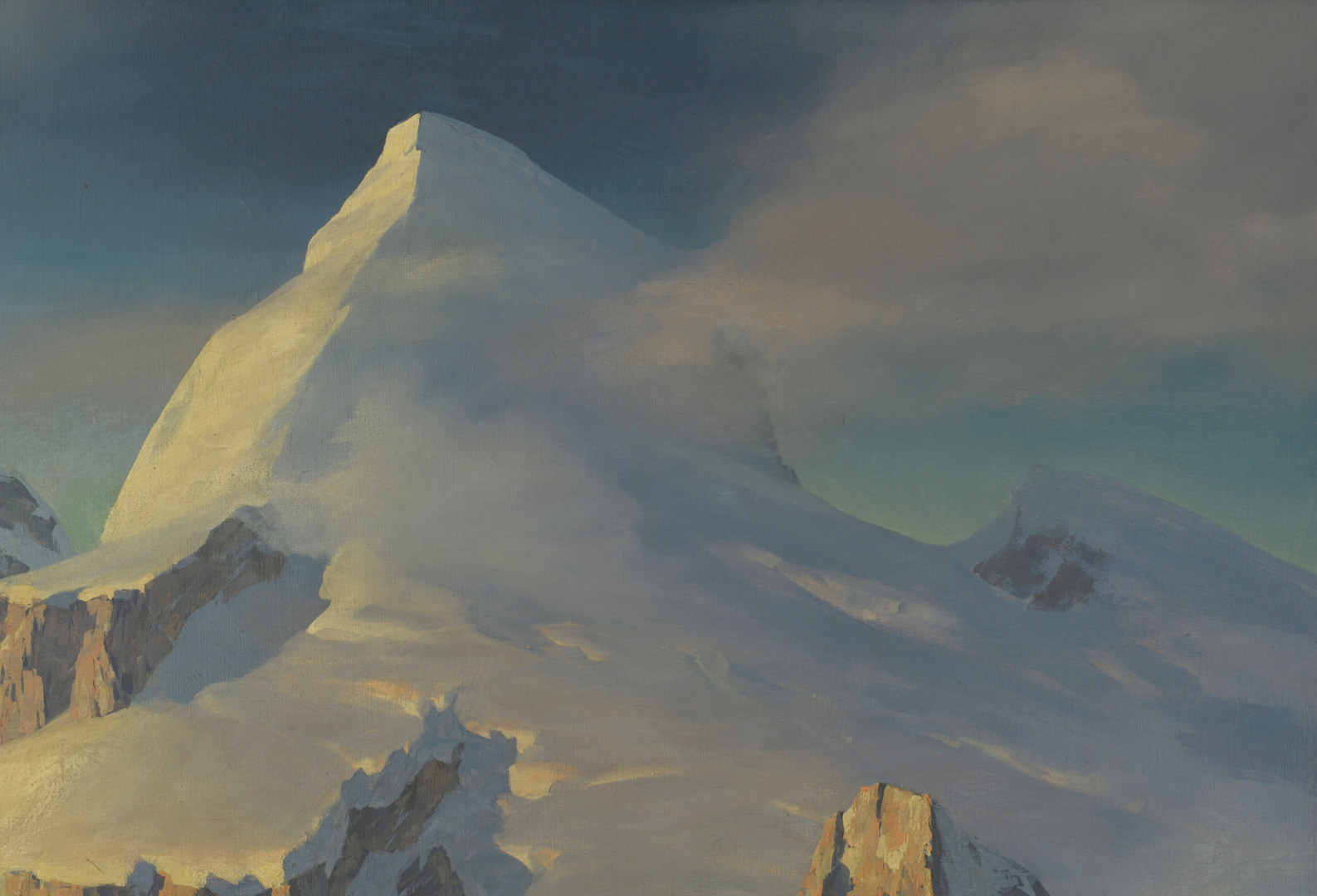 Lot 161: Leland Curtis oil on canvas, Antarctic Scene