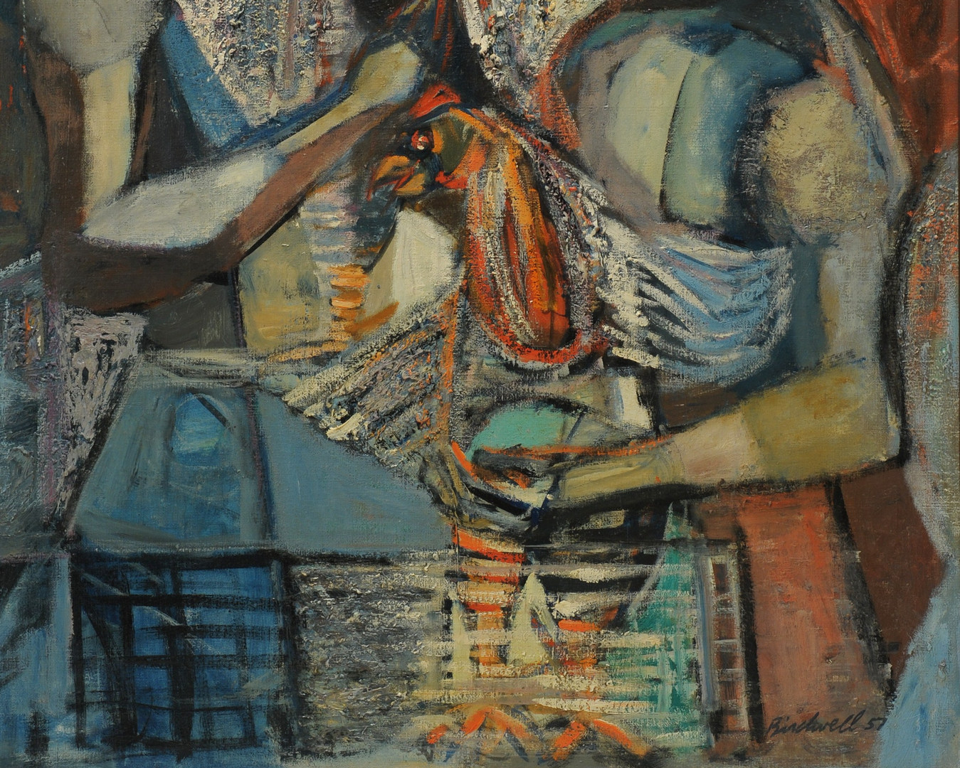 Lot 174: Robert Birdwell, abstract oil on canvas