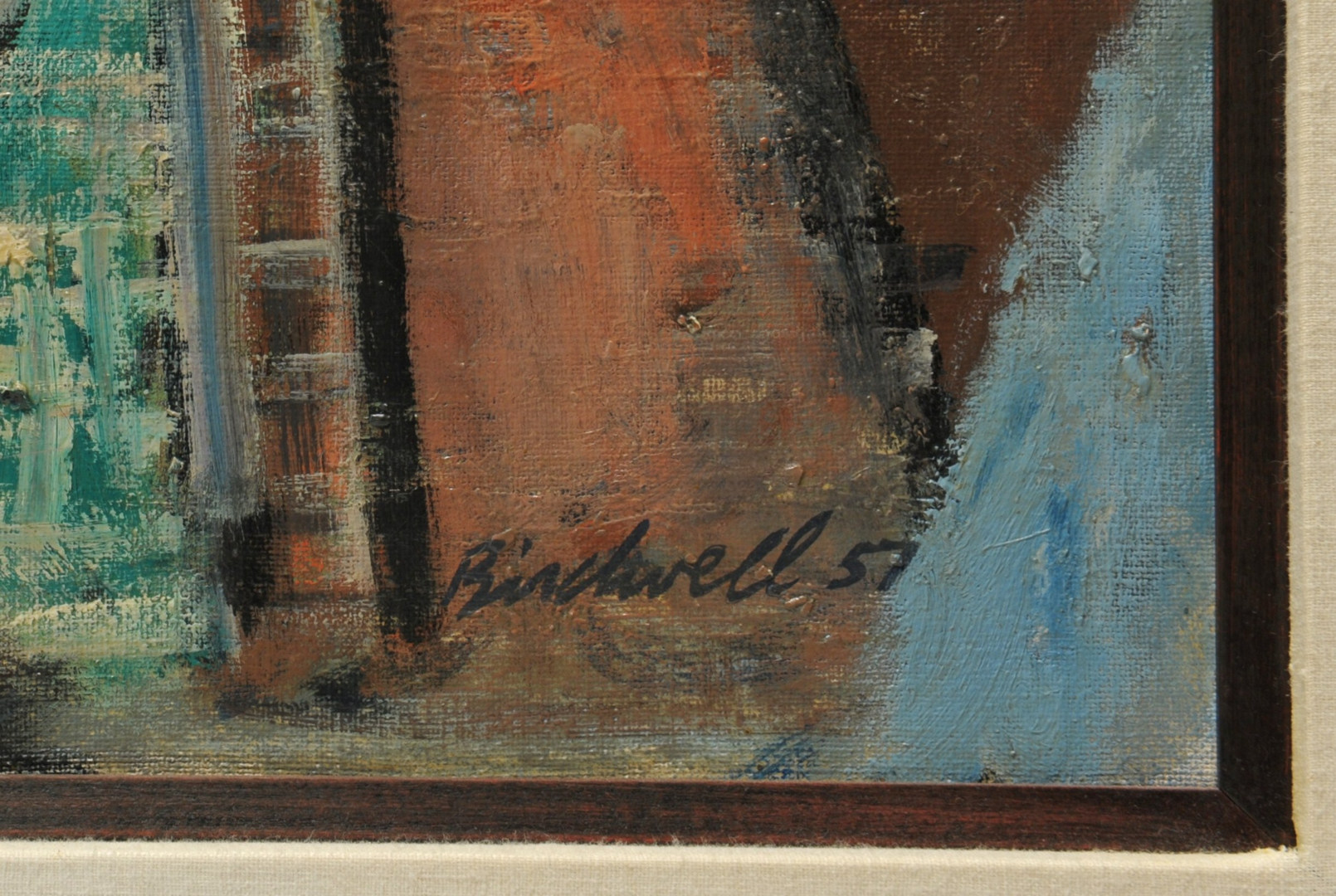 Lot 174: Robert Birdwell, abstract oil on canvas
