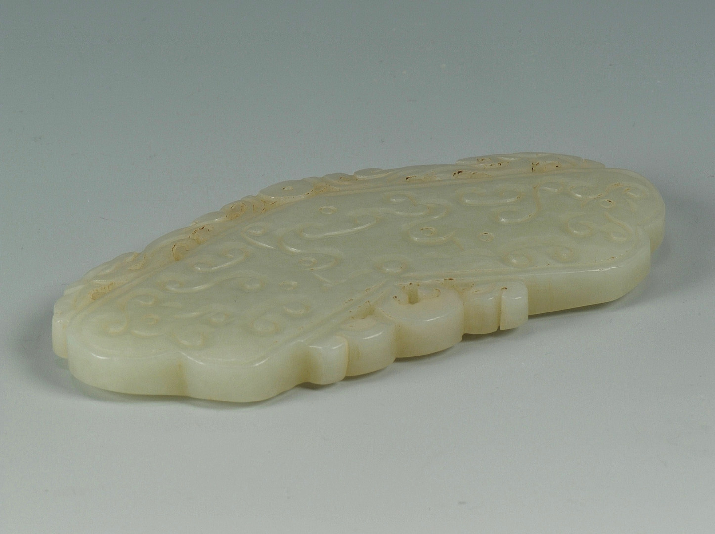 Lot 183: Chinese Carved Celadon Jade Plaque