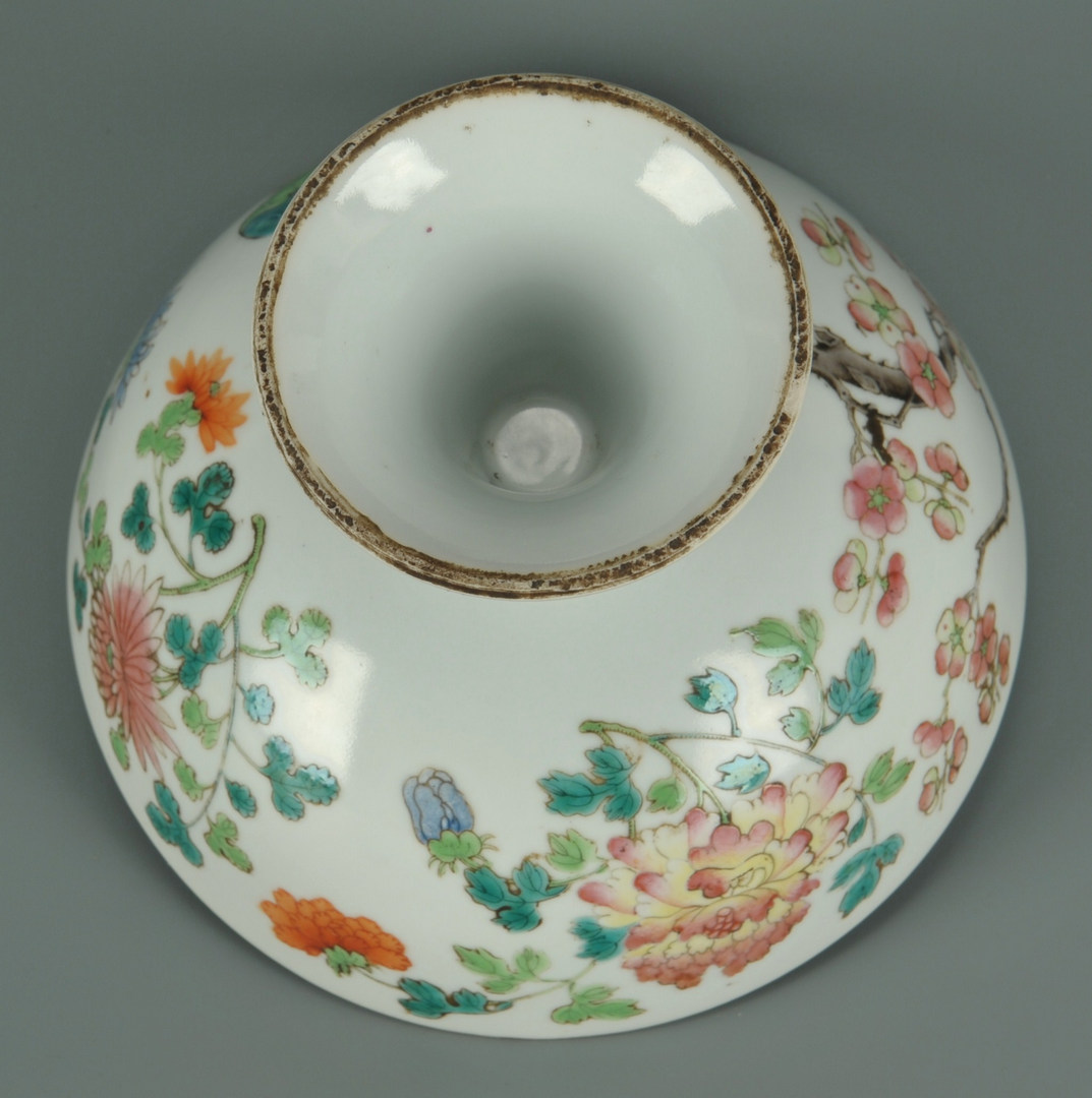 Lot 201: Chinese Famille Rose Porcelain Compote