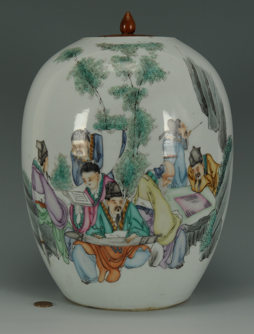 Lot 208: Chinese Famille Rose Porcelain Covered Jar