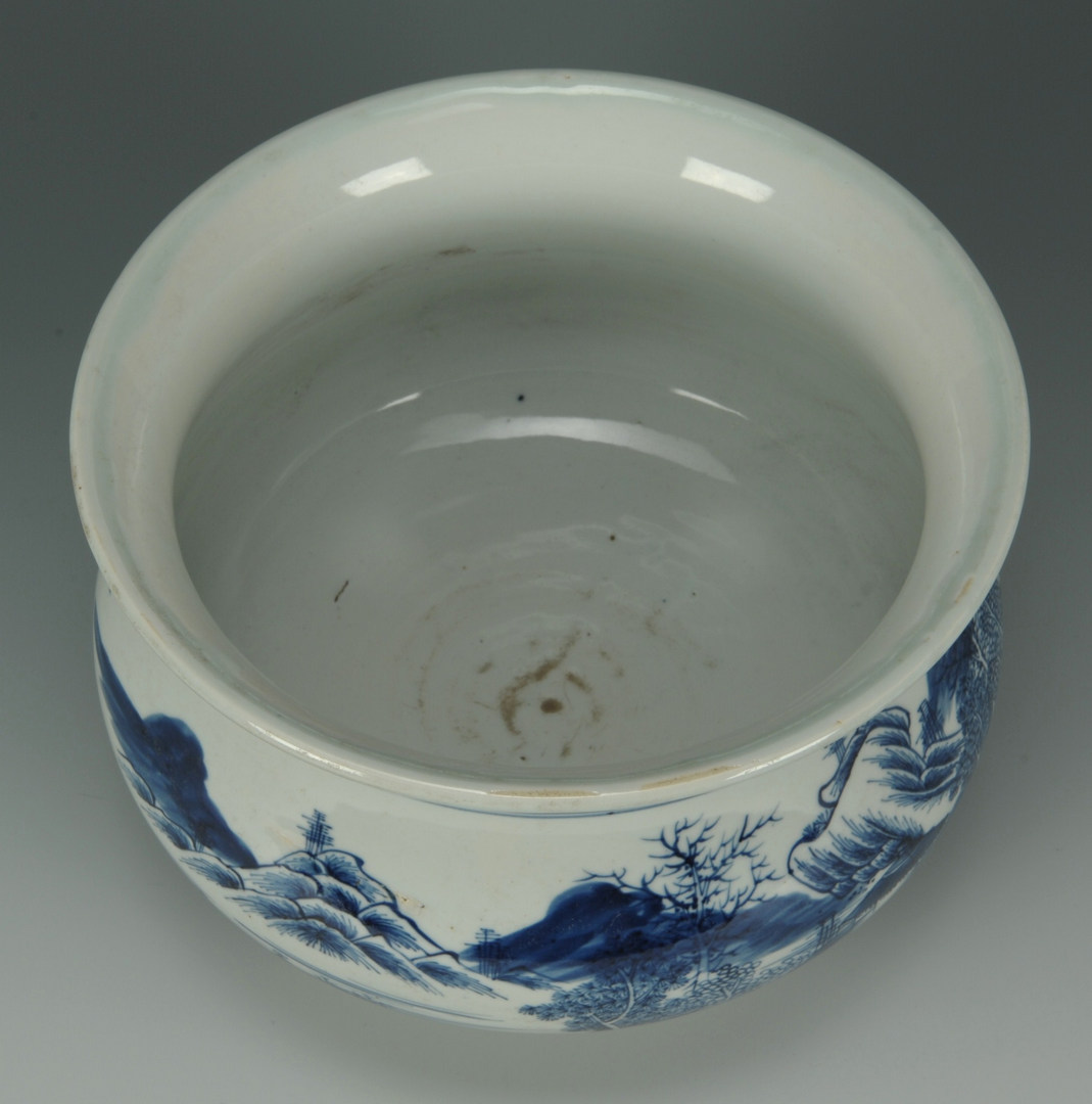 Lot 212: Chinese Blue & White Porcelain Jardiniere