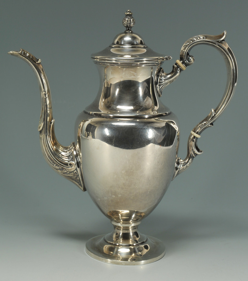 Lot 231: Fisher 3 piece Sterling Silver Tea Service