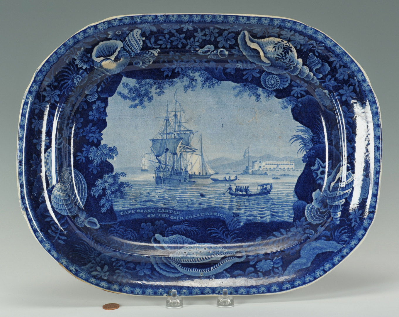 Lot 250: E. Woods and Sons Blue Staffordshire platter