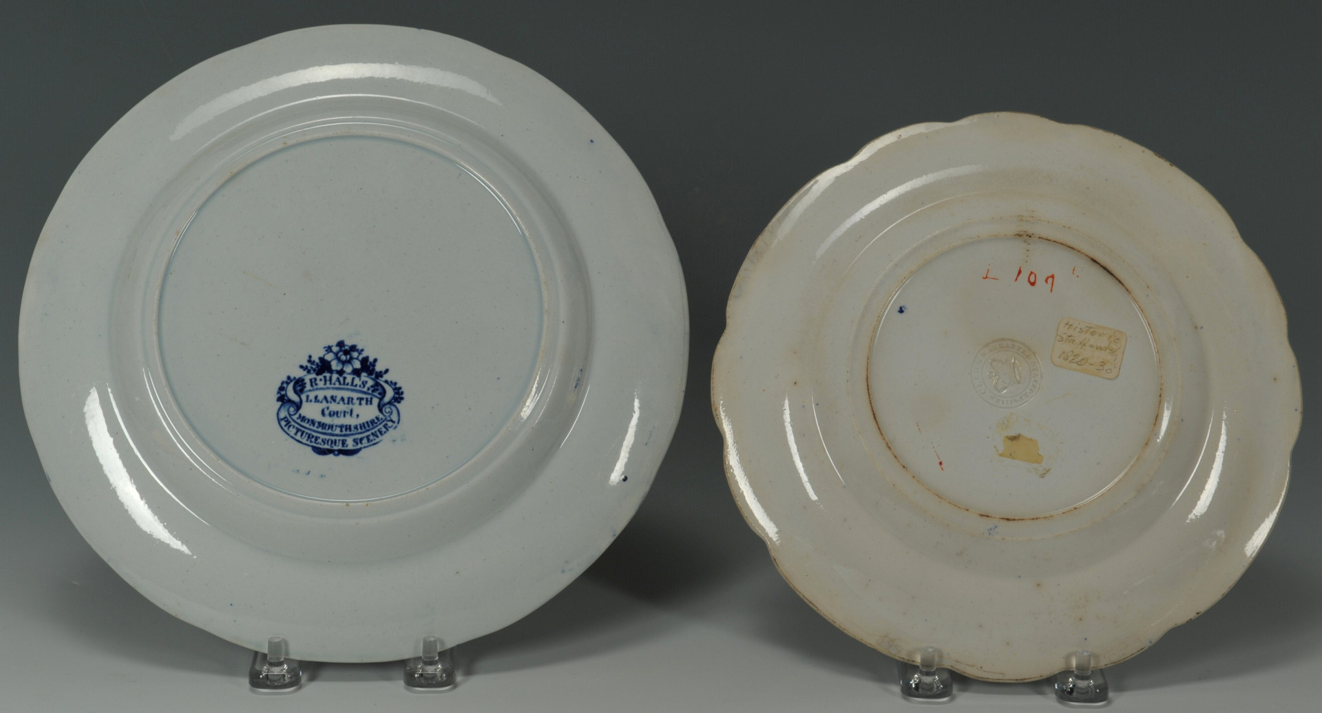 Lot 252: Group of Historic Staffordshire Plates