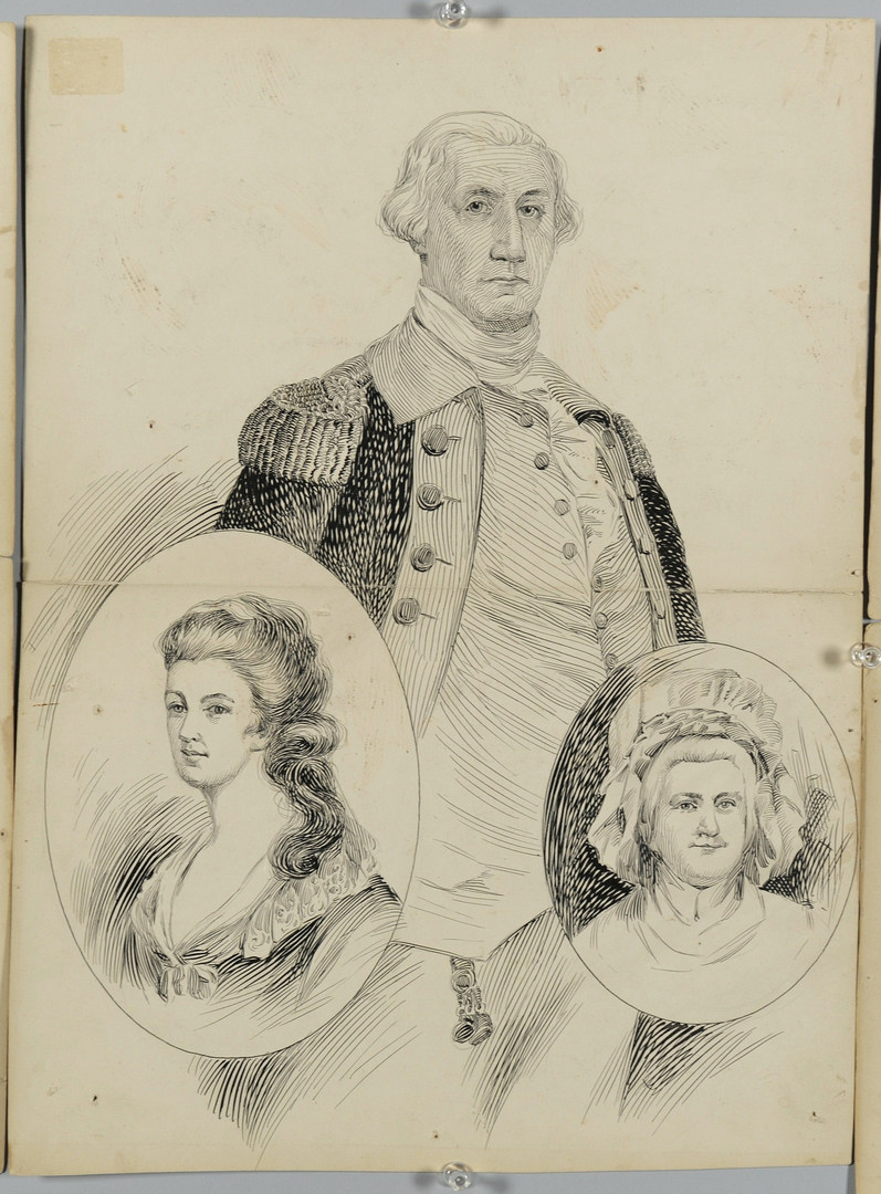 Lot 264: Presidential drawings by Albert Campbell