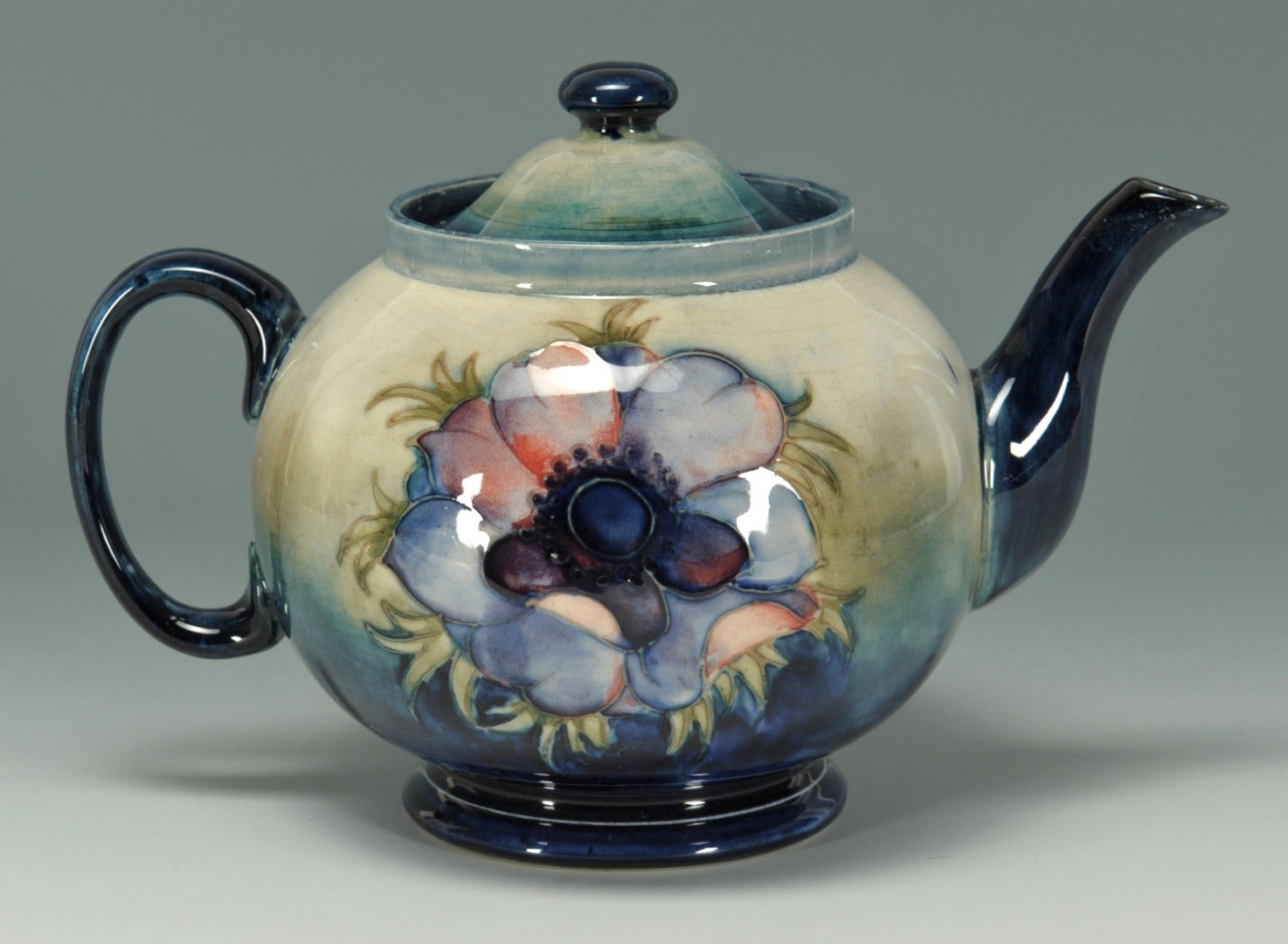 Lot 282: Moorcroft Anemone Teapot