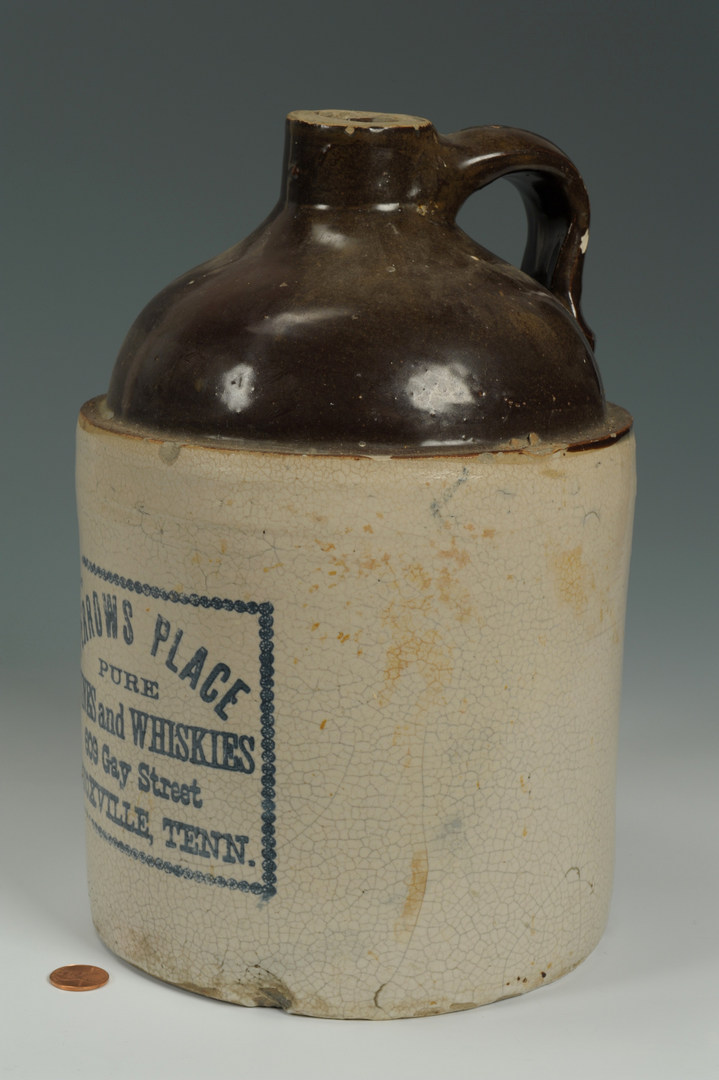 Lot 288: Knoxville TN Pottery Whiskey Jug