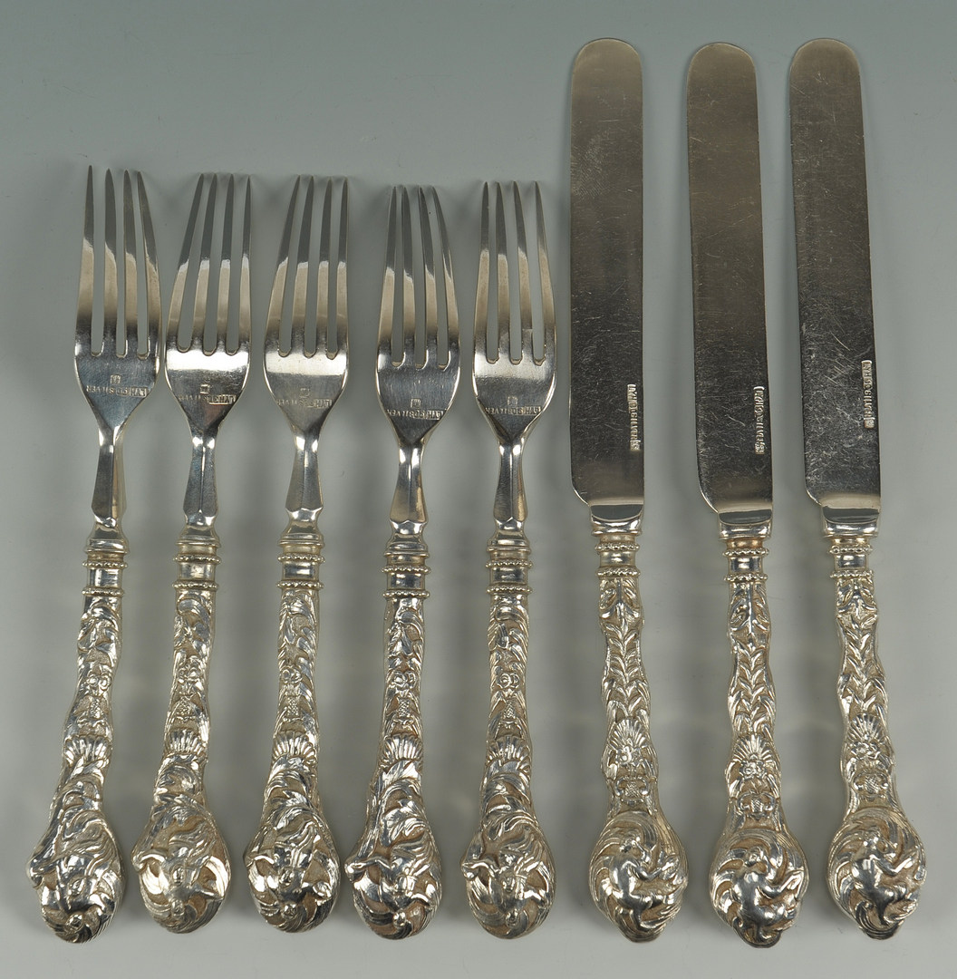 Lot 2: Chinese Export Silver Forks and Knifes, 24 pcs.