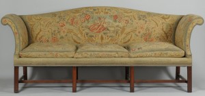 Lot 314: Chippendale Style Sofa w/ Tapestry Upholstery