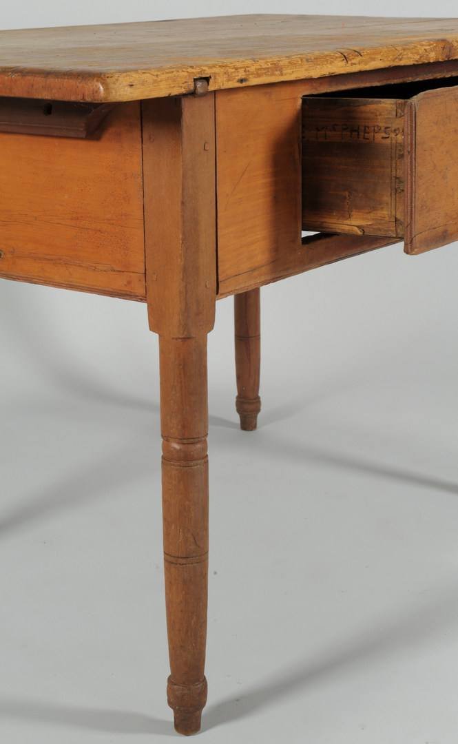 Lot 317: Sheraton work table, possibly Southern