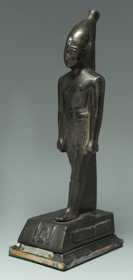 Lot 326: 3 Egyptian-themed bronze desk items