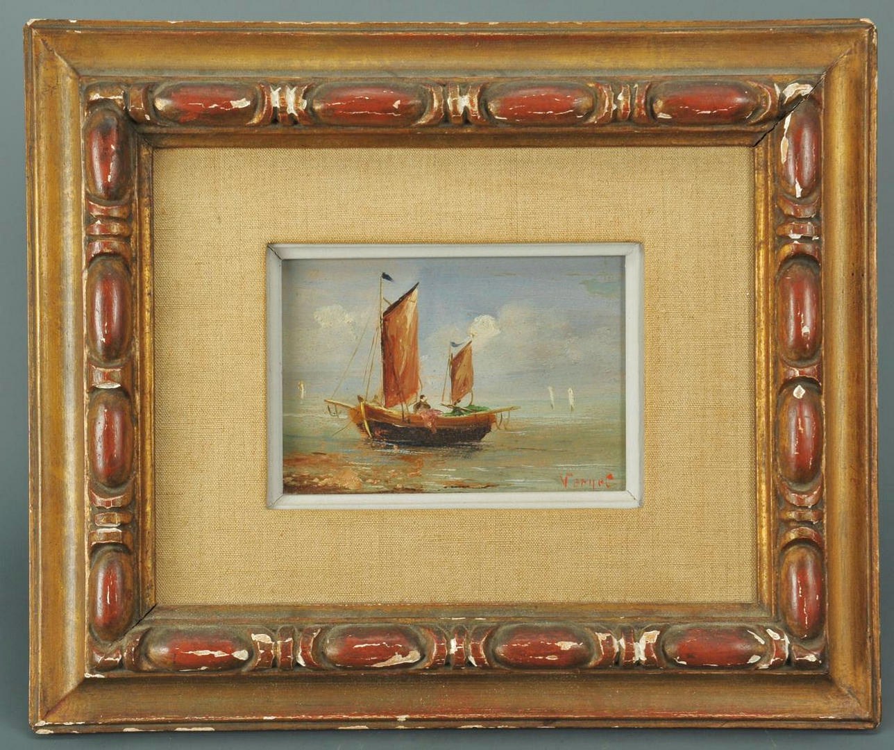 Lot 330: Nautical Scene oil attrib. Frederick Verner