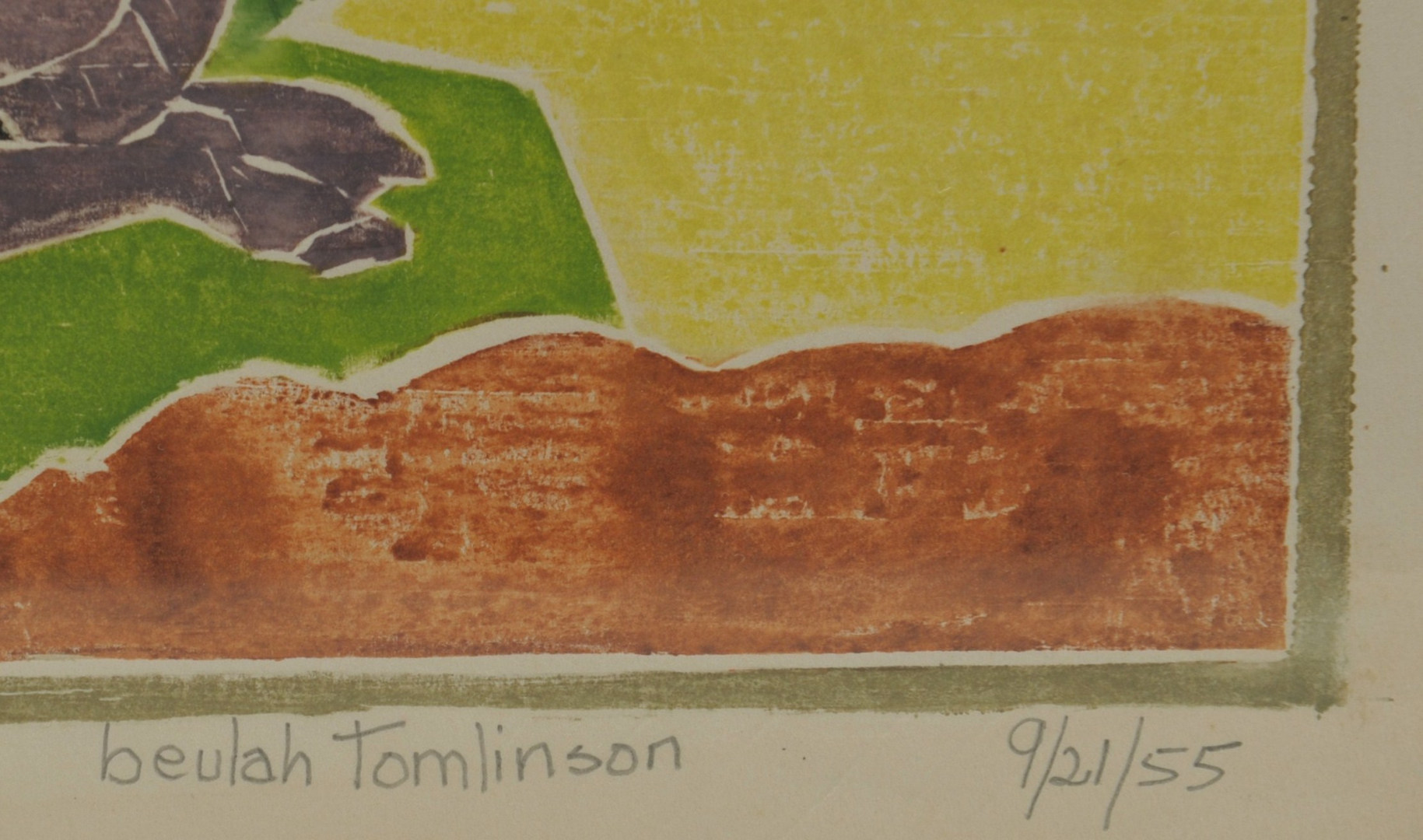 Lot 334: 2 Beulah Tomlinson Wood Cut Block Prints: Rabbit a