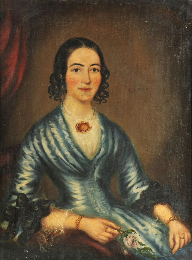 Lot 347: American Portrait of Young Lady, poss. Southern