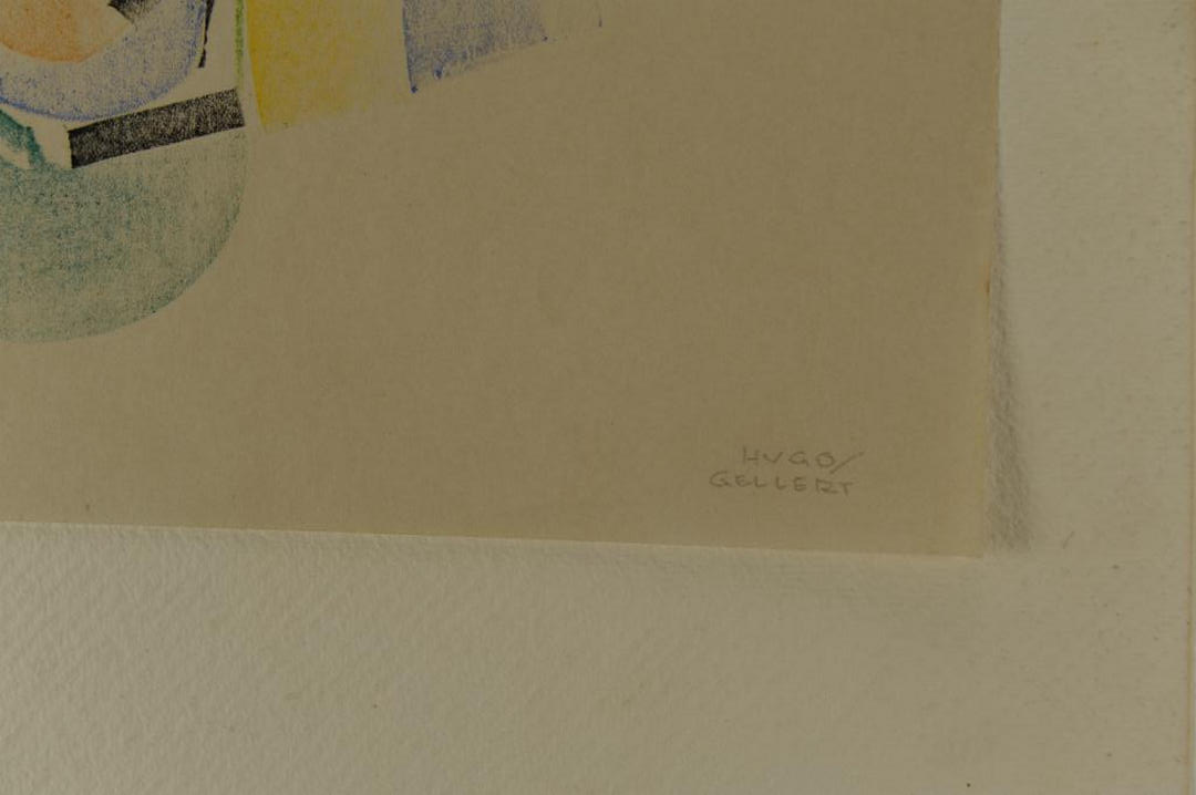 Lot 357: Hugo Gellert Abstract Pastel & 2 Prints