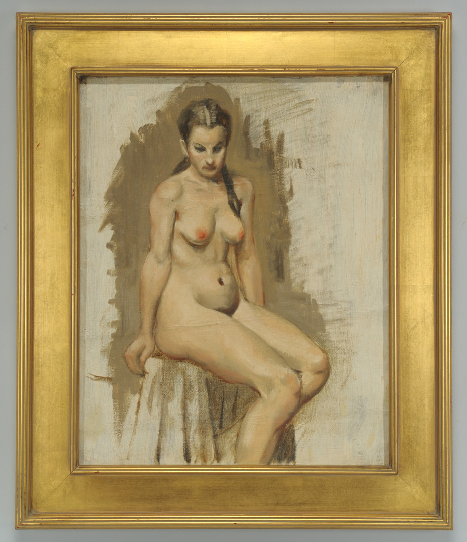 Lot 366: Framed Oil on Canvas Nude, TN artist