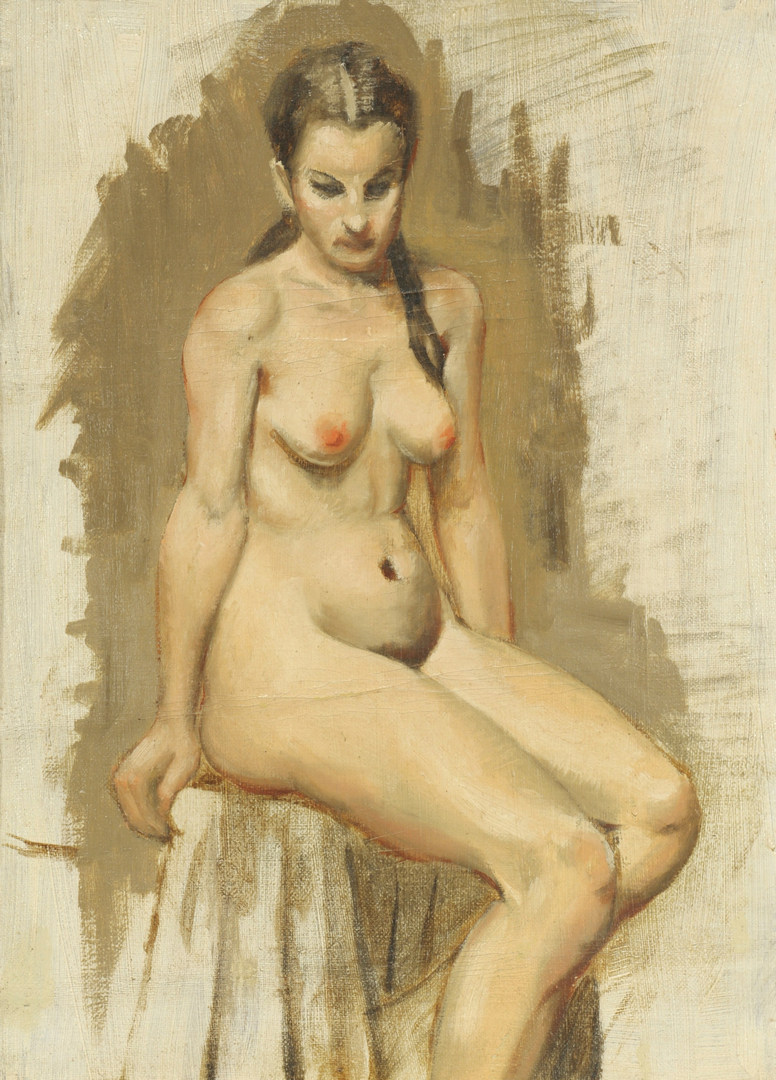 Lot 366: Framed Oil on Canvas Nude, TN artist