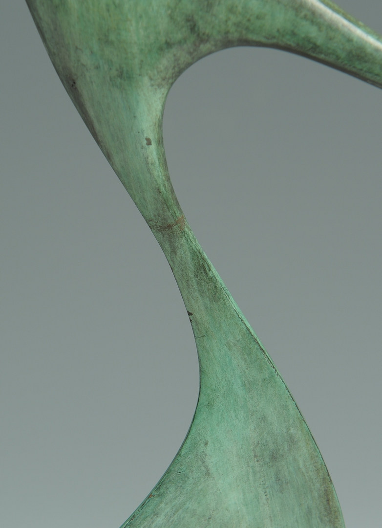Lot 36: Victor Halvani Abstract bronze sculpture, David Wi