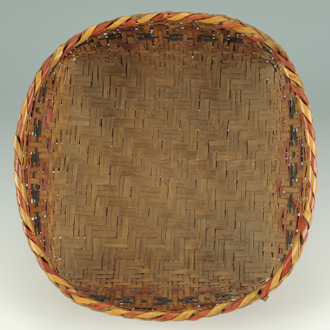 Lot 379: Cherokee Rivercane Basket, Low Form
