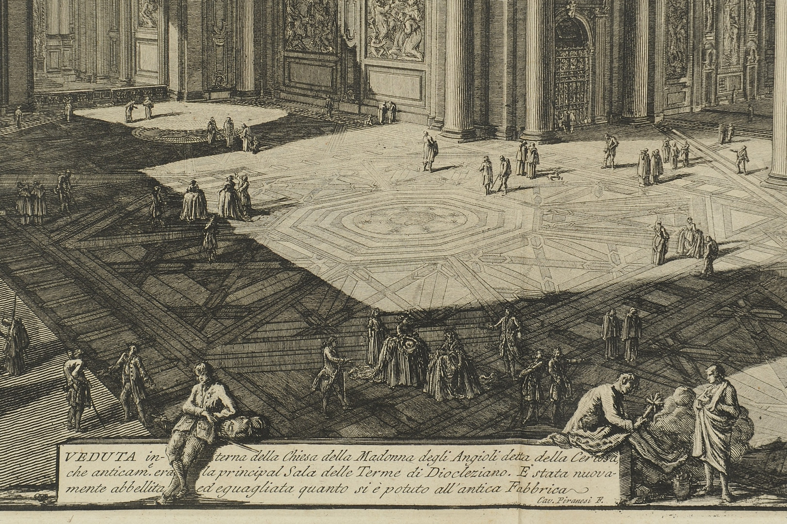 Lot 37: Two Giovanni B.Piranesi etchings, interior scenes