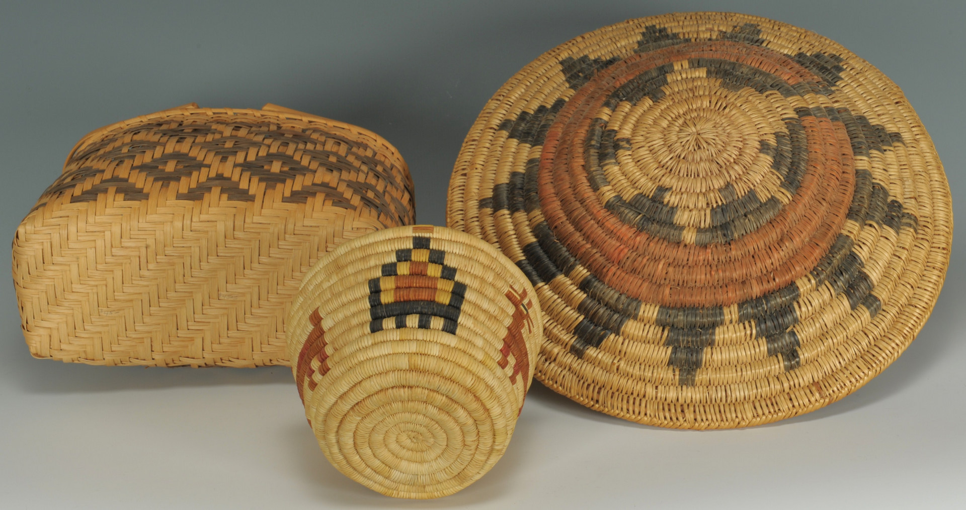 Lot 381: 3 Native American Baskets