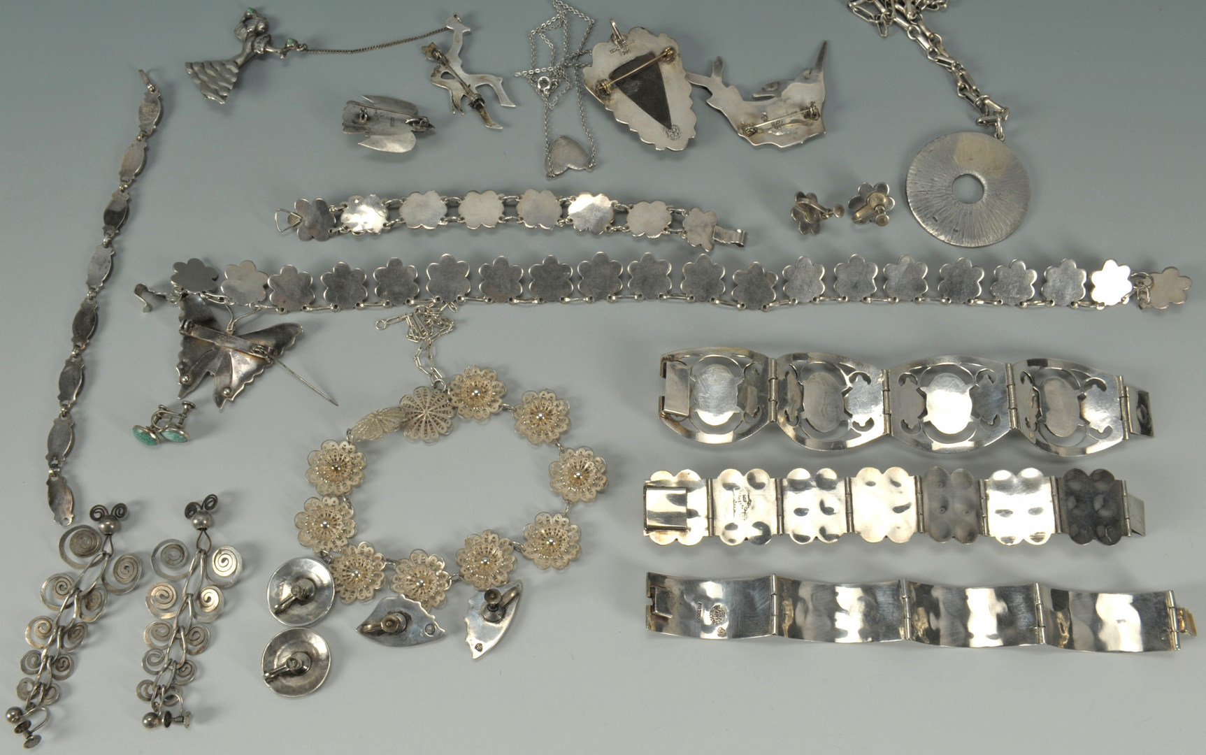 Lot 387: Large Group of Southwestern Sterling Jewelry