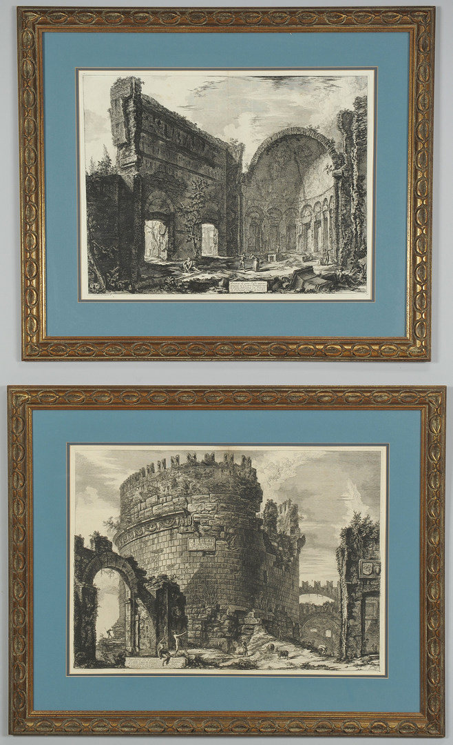 Lot 38: Two Giovanni B.Piranesi etchings, exterior scenes