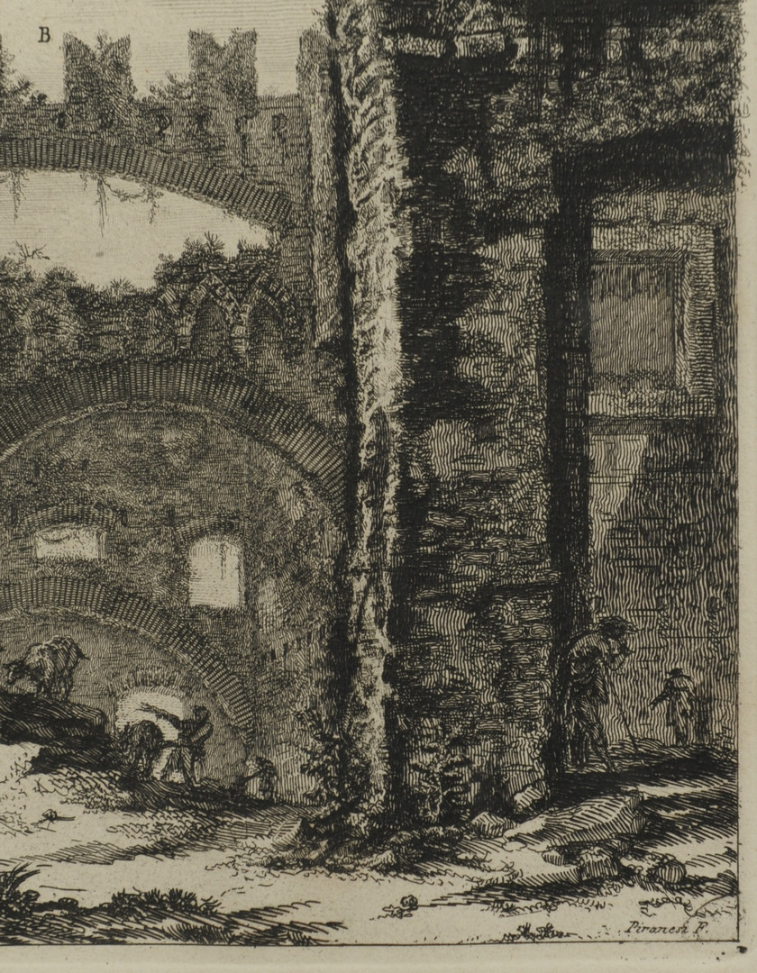 Lot 38: Two Giovanni B.Piranesi etchings, exterior scenes