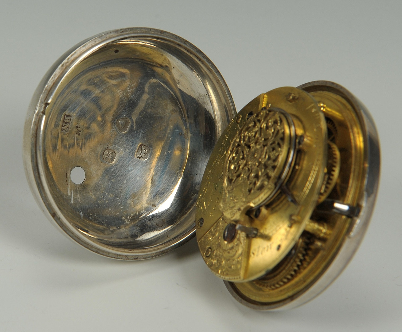 Lot 416: Two 19th Century Pocket Watches, Sterling & Plate