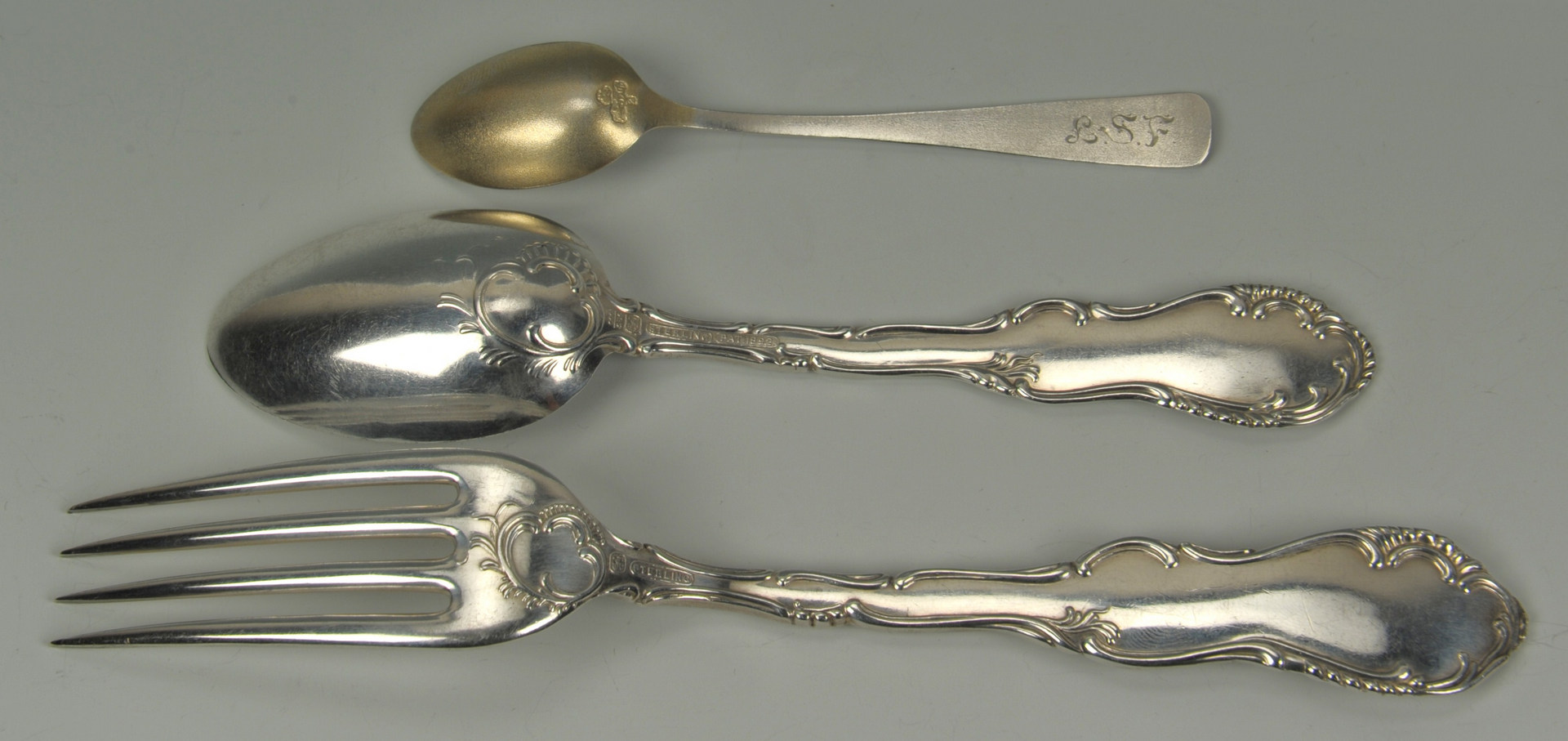 Lot 425: Group Sterling & Coin Silver, incl. Towle & Gorham