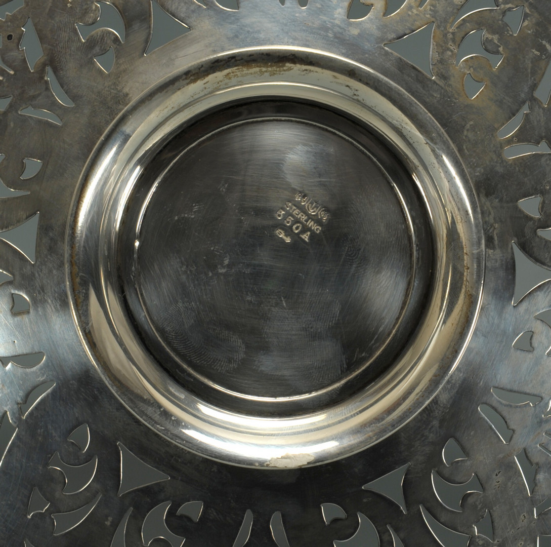 Lot 436: Gorham sterling silver footed tray