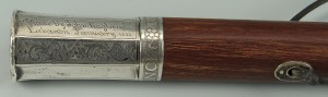 Lot 43: Tennessee Coin Silver handled Walking Stick