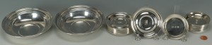 Lot 441: 23 Sterling silver butter pat plates & 2 candy dis