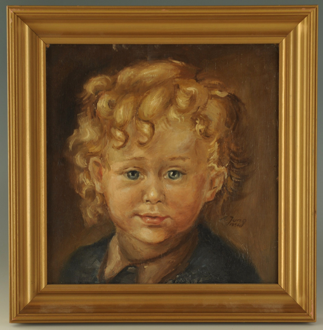 Lot 451: A. Jung Portrait of a Young Boy