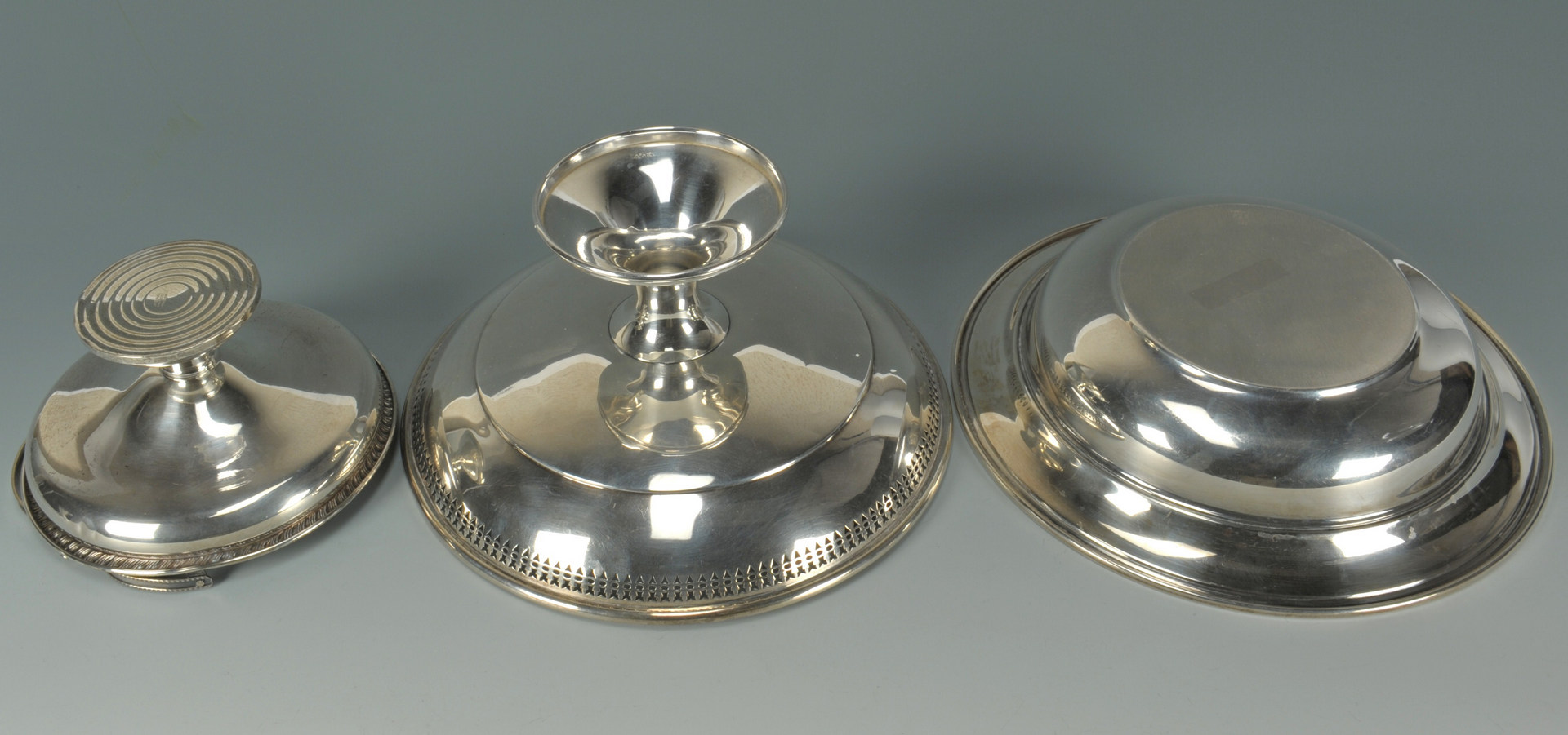 Lot 509: 7 pieces Sterling silver hollowware