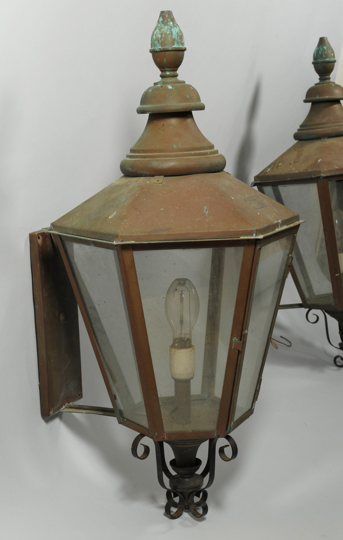 Lot 568: 2 Large Copper Lanterns, Kahalley of Alabama