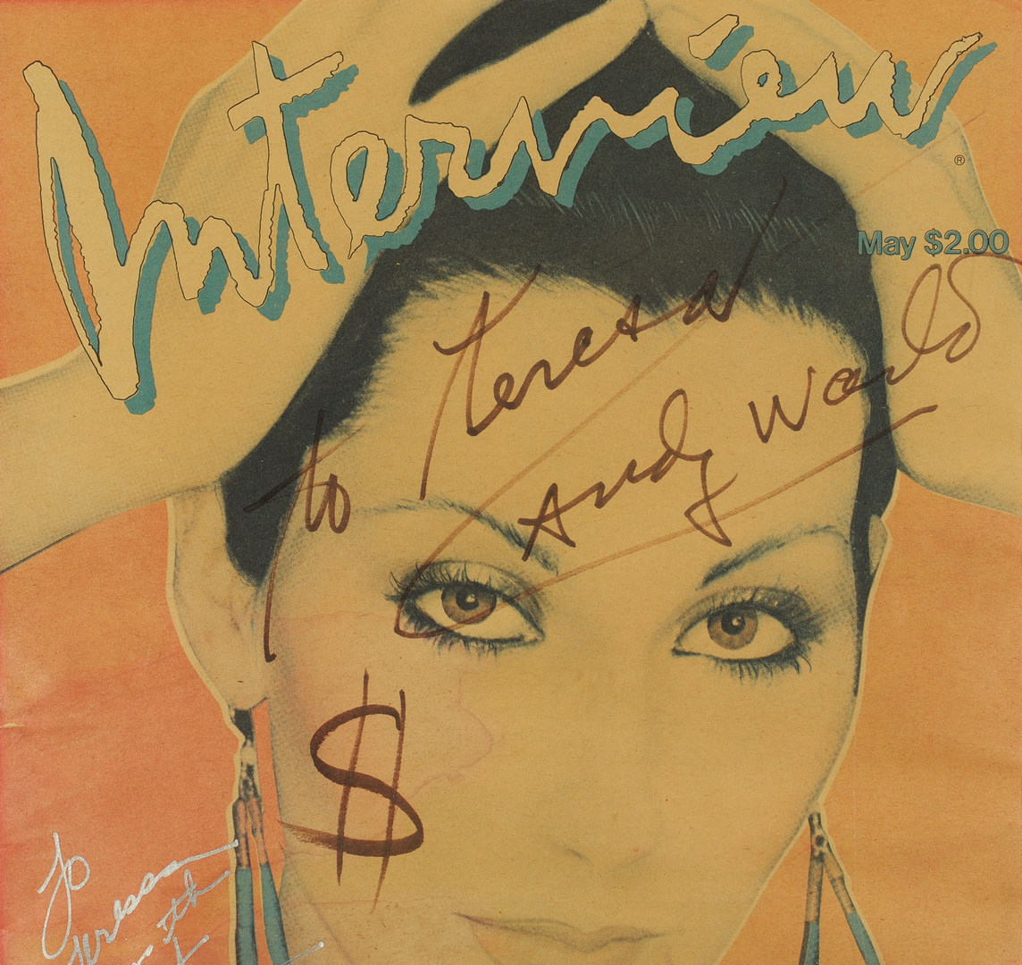 Lot 600: Andy Warhol-signed Interview Magazine Cover