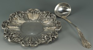 Lot 63: Reed & Barton Francis I Sterling Tray and Ladle