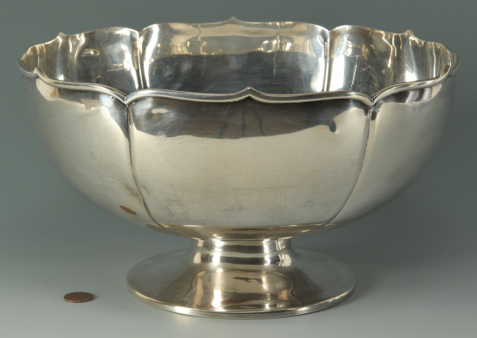 Lot 65: 950 Sterling Silver Centerpiece Bowl