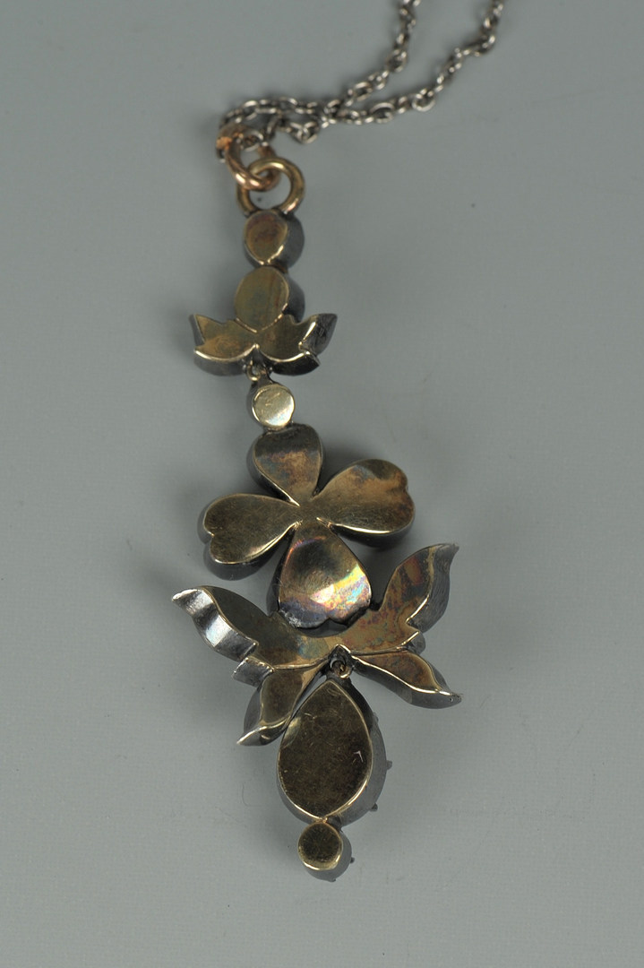 Lot 73: Victorian Diamond Flower Pendant